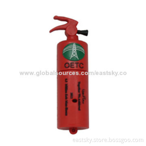 Custom Fire Extinguisher Thumb Drive, Made of Soft PVC Material, OEM Orders Welcomed
